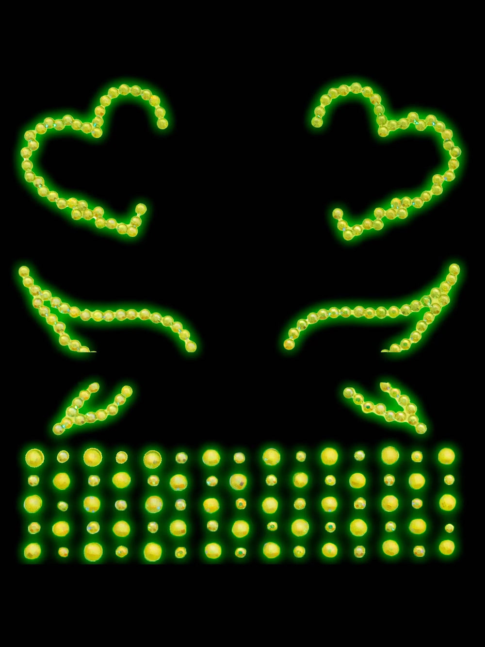 glow in the dark eye jewels