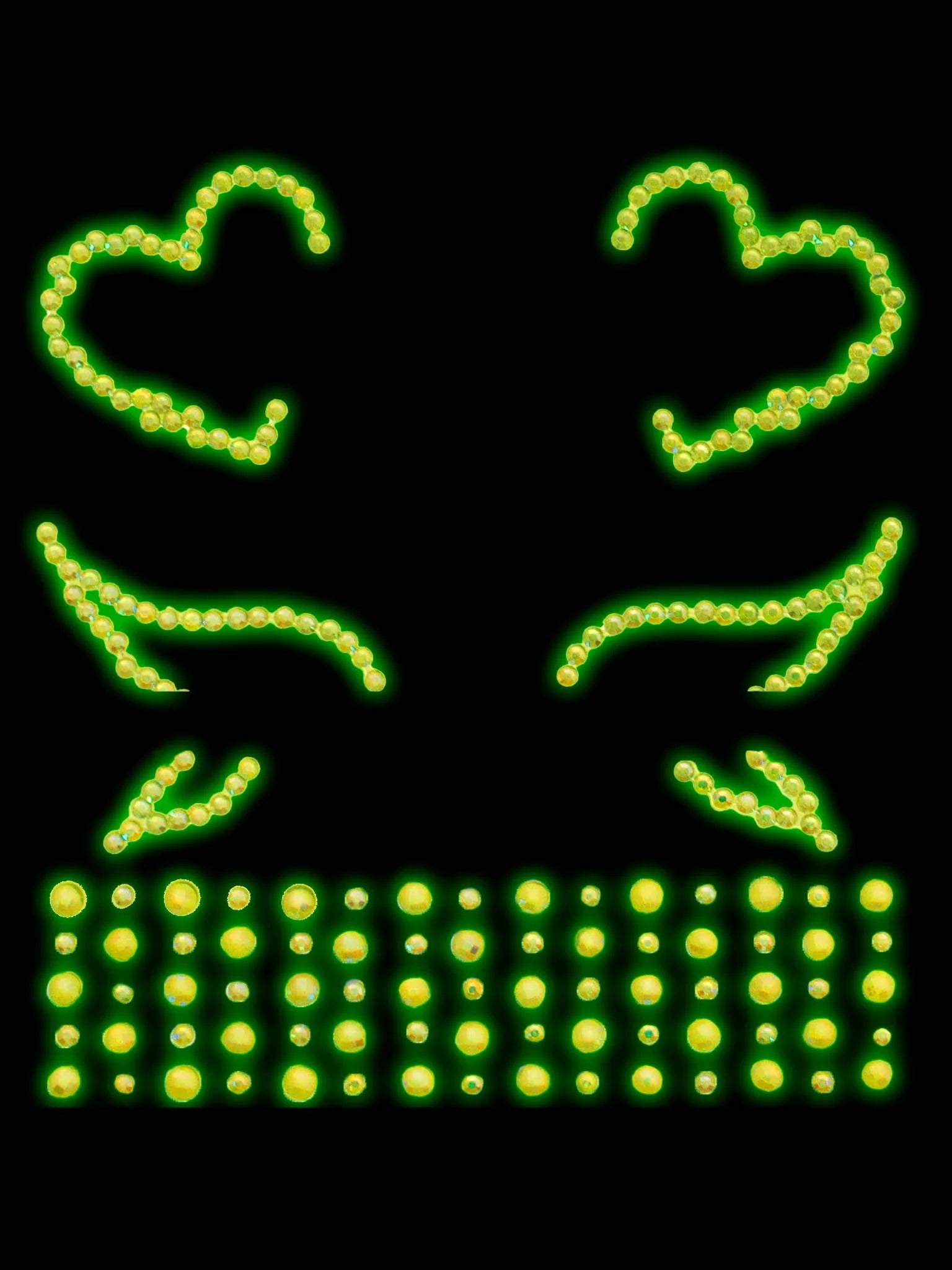 glow in the dark eye jewels