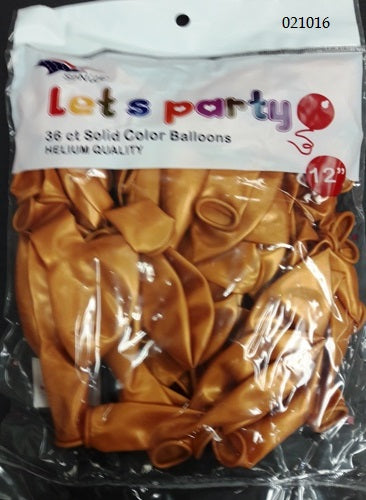 12" Latex Balloons 36pcs/bag | Gold