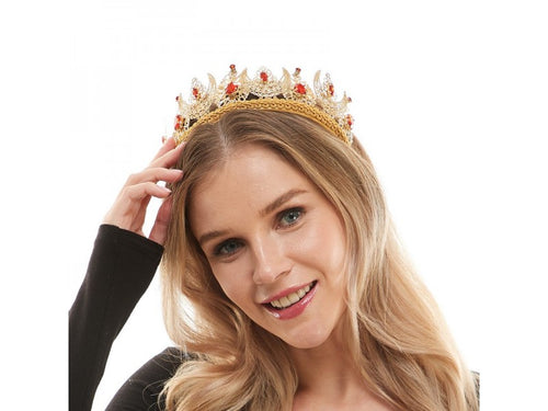 Gold Crystal Crown Headband