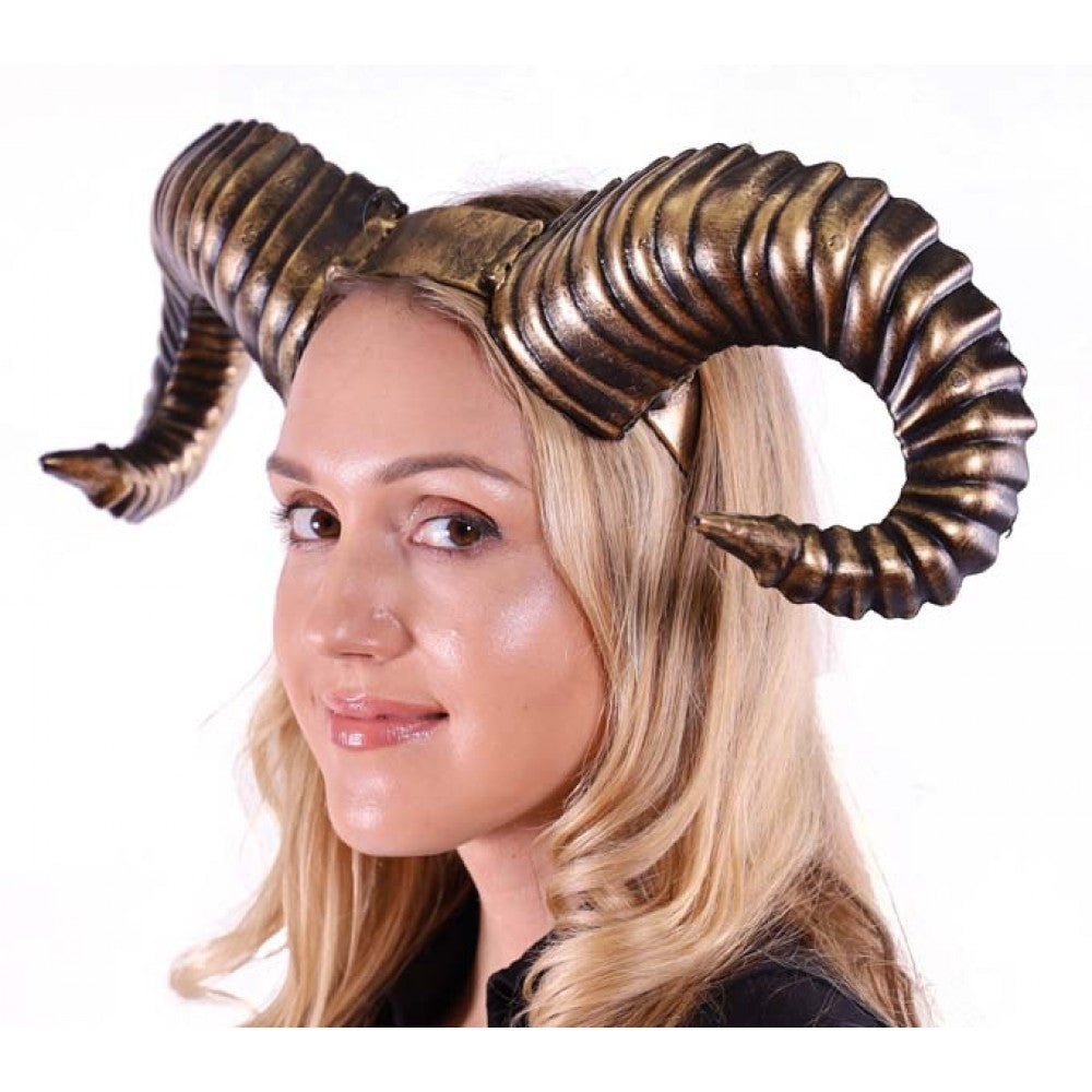 Gold Ram Horn Headband