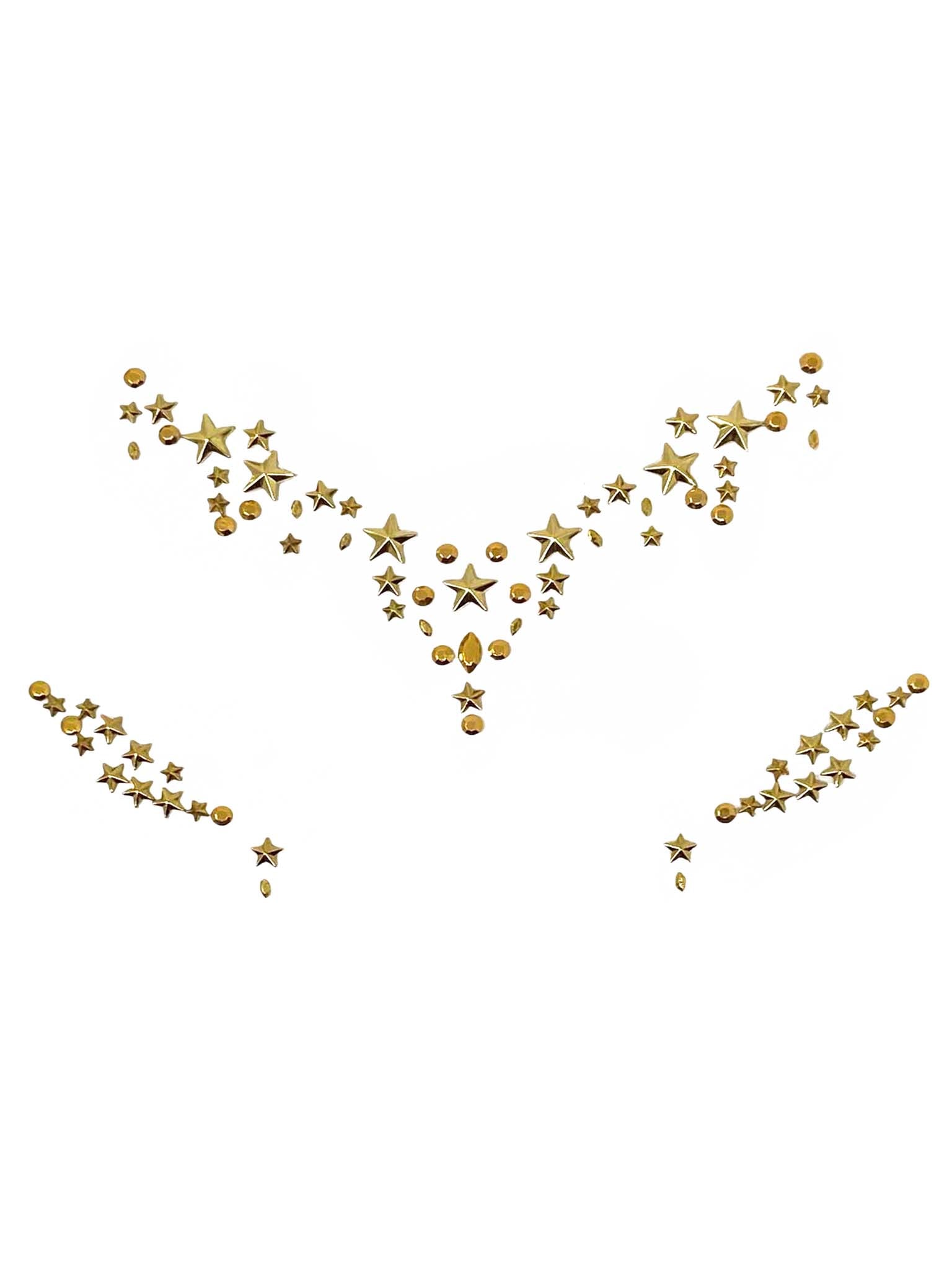 Gold Star Sign Face Jewels