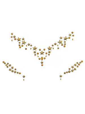 Gold Star Sign Face Jewels
