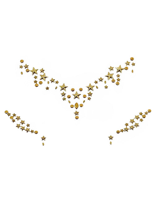 Gold Star Sign Face Jewels
