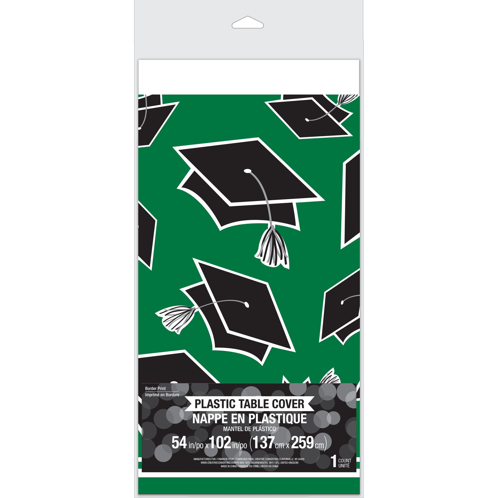 Green Plastic Table Cover | Graduation
