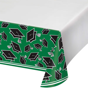 Green Plastic Table Cover | Graduation