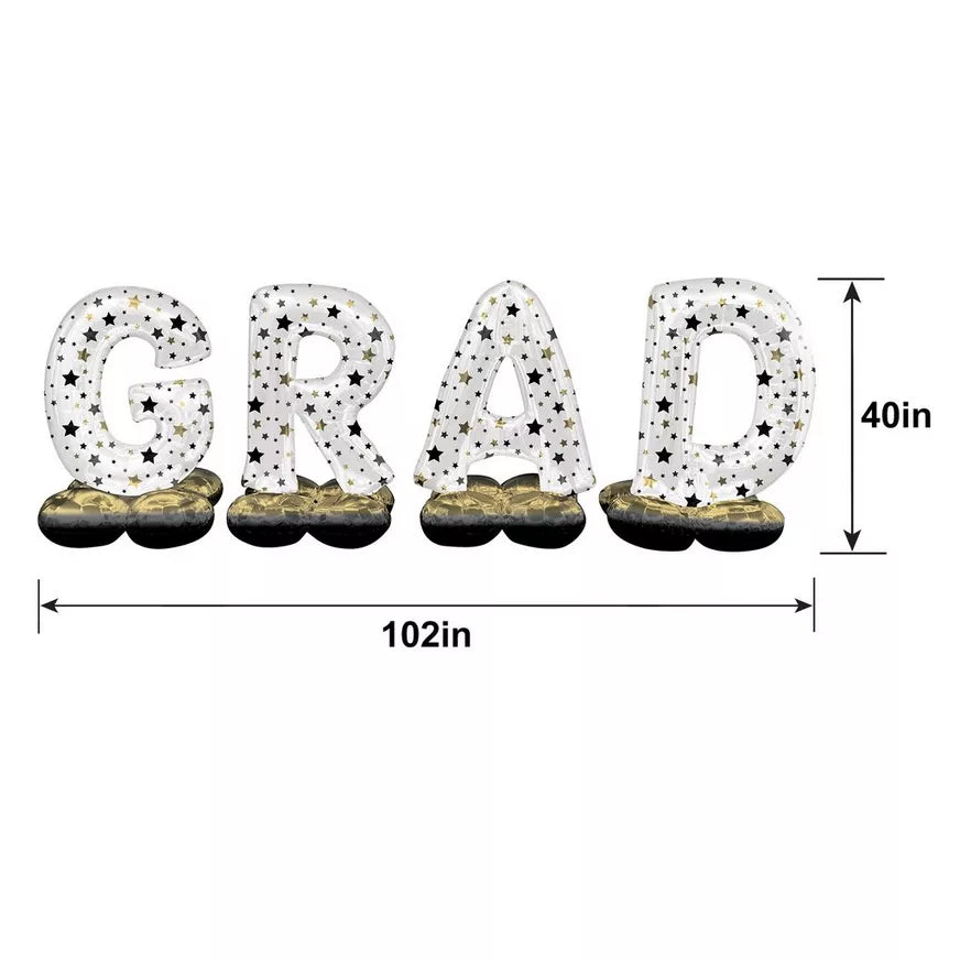 Airloonz Diffused Gold Ombre Grad Balloon Phrase Yard Kit 40in Letters