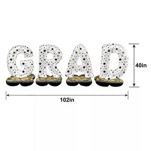 Airloonz Diffused Gold Ombre Grad Balloon Phrase Yard Kit 40in Letters