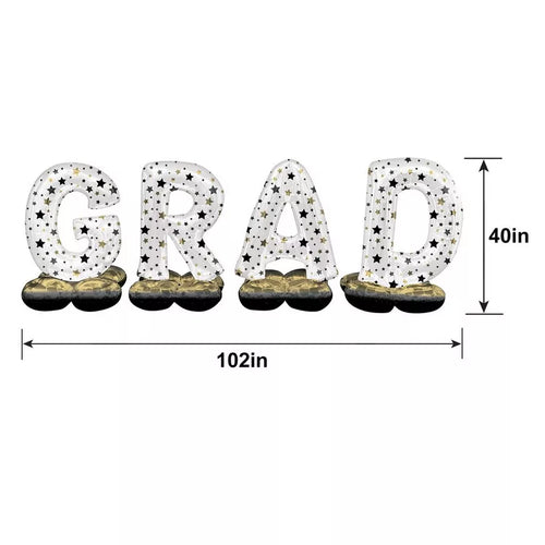 Airloonz Diffused Gold Ombre Grad Balloon Phrase Yard Kit 40in Letters