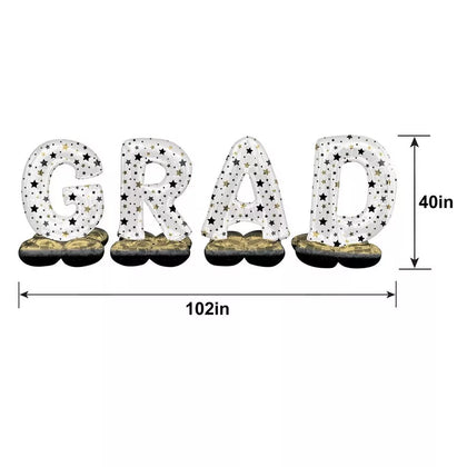 Airloonz Diffused Gold Ombre Grad Balloon Phrase Yard Kit 40in Letters