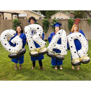 Airloonz Diffused Gold Ombre Grad Balloon Phrase Yard Kit 40in Letters