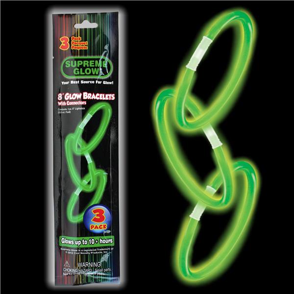 Supreme Glow 8in Glow Bracelets 3ct