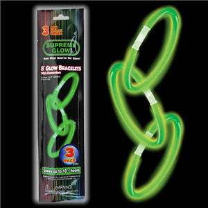 Supreme Glow 8in Glow Bracelets 3ct
