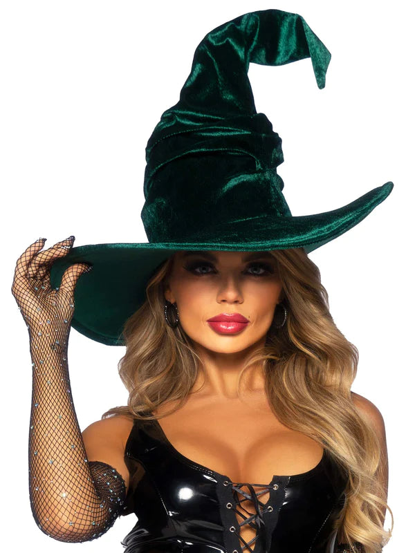 Emerald Green Velvet Witch Hat | Leg Avenue