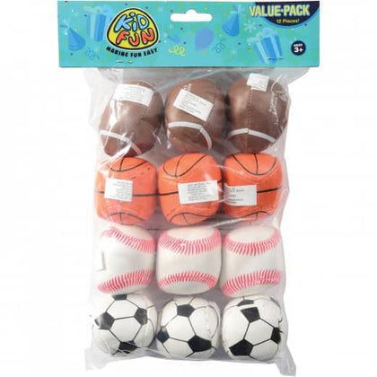 Mini Sports Balls/Foam Filled 12ct