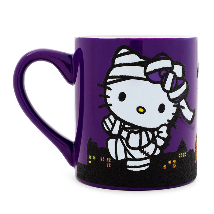 SANRIO HELLO KITTY "HAPPY HALLOWEEN" CERAMIC GLITTER MUG | HOLDS 14 OUNCES