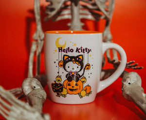 SANRIO HELLO KITTY PUMPKIN PATCH JUMBO CURVED CERAMIC LATTE MUG | HOLD 25 OUNCES