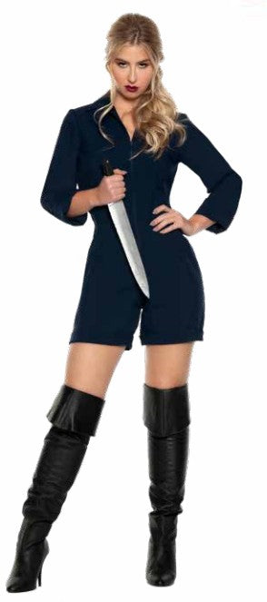 Navy Horror Jumpsuit Romper | Adult