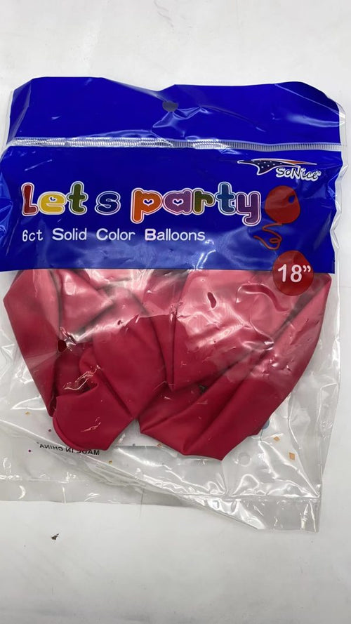 Copy of 18″ Latex Balloons 6pcs/bag | Fuchsia