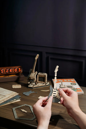 Electric Guitar: Wooden 3D Puzzle