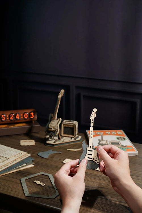 Electric Guitar: Wooden 3D Puzzle