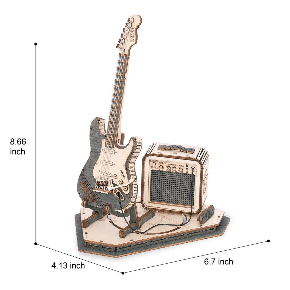 Electric Guitar: Wooden 3D Puzzle