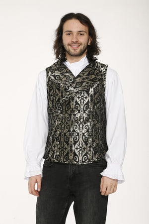 Gold & Black Men's Pirate Vest