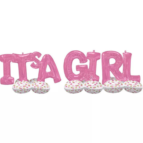 AirLoonz It’s a Girl Balloon Phrase Yard Decoration Kit