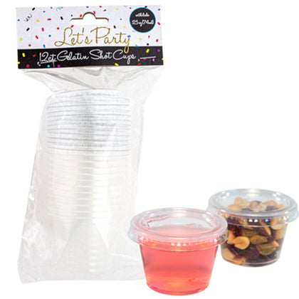 GELATIN SHOT CUPS W/LIDS 12CT 2.5OZ CLEAR