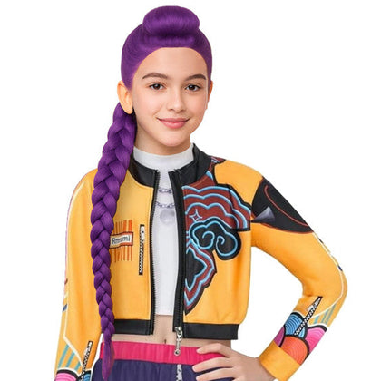 k pop purple wig