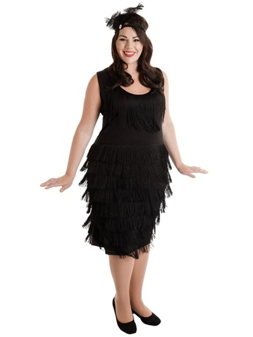 1920s Pretty Black Flapper Women's Costume