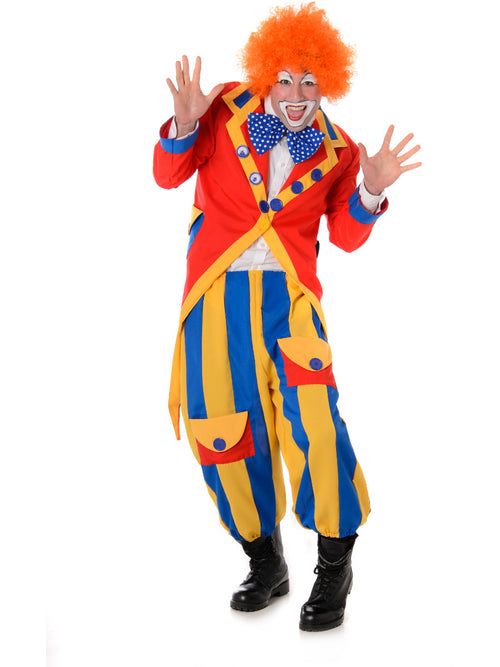 Colorful Carnival Circus Clown Ringleader Men's Costume