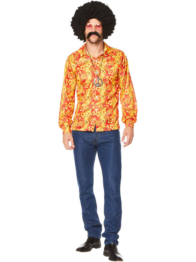 70s Groovy Floral Shirt Men's Costume