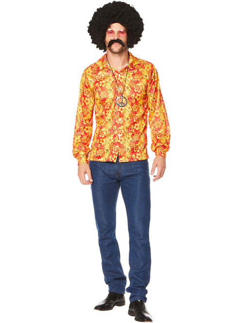 70s Groovy Floral Shirt Men's Costume