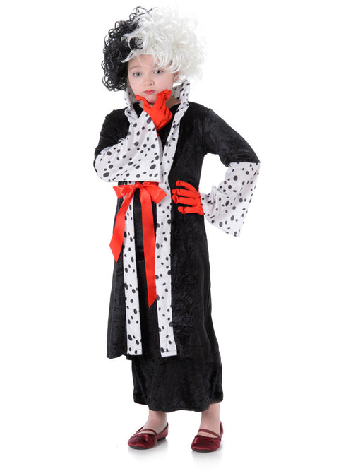 Madame Evil Cruella Girl's Costume