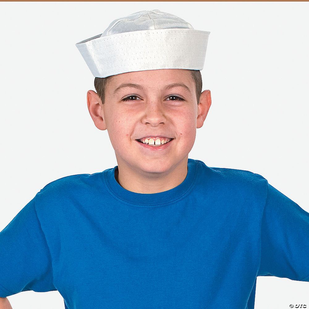 White Cotton Sailor Hats