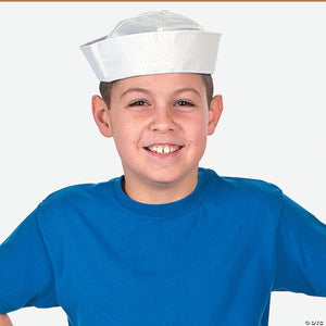 White Cotton Sailor Hats