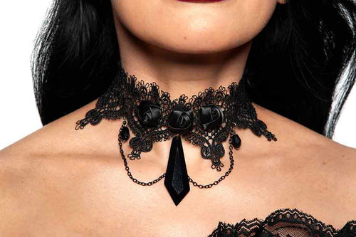 rose and lace choker