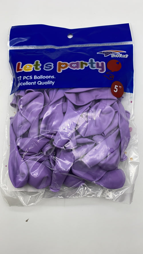5" Latex Balloons 72pcs/bag | Lavender
