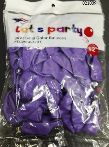 12" Latex Balloons 36pcs/bag | Lavender