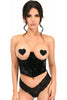 Lavish Black Velvet Underwire Waist Cincher Corset