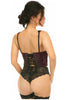 Lavish Plum Brocade Open Cup Waist Cincher