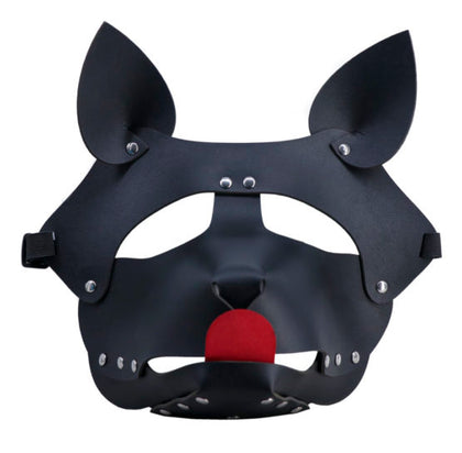 leather dog mask