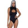 Spandex Keyhole Bodysuit - Black