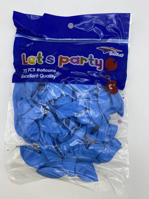5" Latex Balloons 72pcs/bag | Light Blue