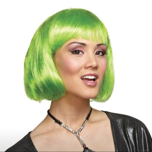 bob with bangs green