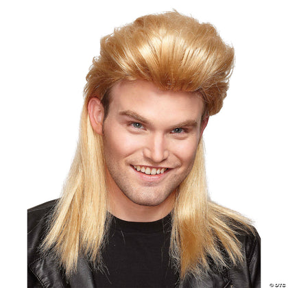 Men's Blonde Nightclub Mullet Wig