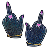 Middle Finger Pasties: Glittering F*ck You Lady Hands Nipple Covers  | Pastease