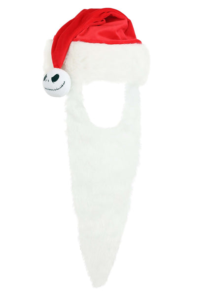 Nightmare Before Christmas Jack Skellington Santa Hat with Beard