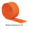 Orange Crepe Streamer | 81ft